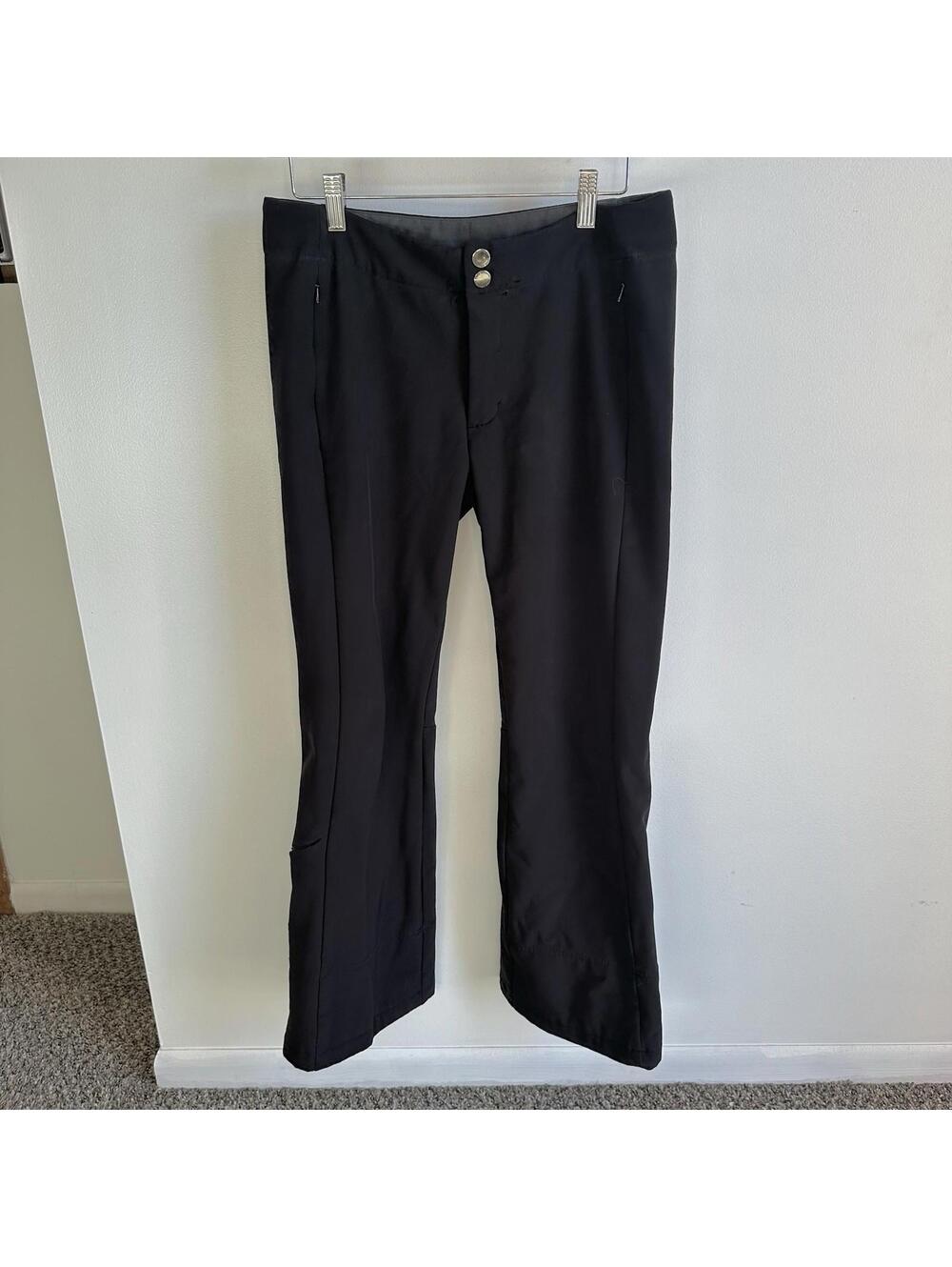 Free Country Snow Pants Women Sz S Black Softshell Water & Wind Resistant Ski